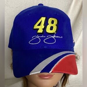 NASCAR Jimmy Johnson #48 Lowes USO One-Size Hat Baseball Cap Winners Circle New!